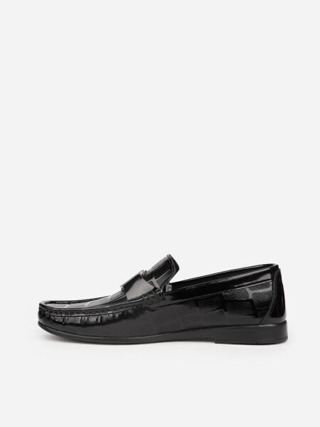 Pierre Cardin 25104 Loafer Rugan Deri Önü Tokalı Siyah Günlük Erkek Ayakkabı