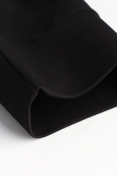 Allday 21OB60008AL0 Siyah Kadın Bağcıklı Kapüşonlu Tunik