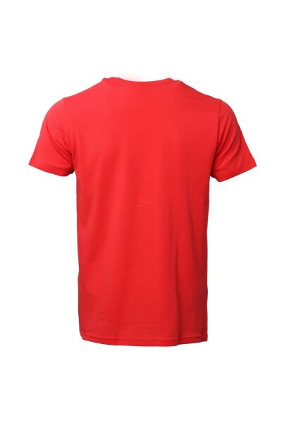 Hummel 911523-1301 Erkek Kırmızı  Bisiklet Yaka  T-shırt