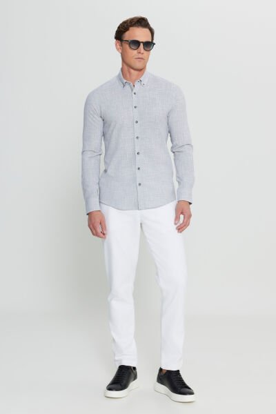 Altınyıldız ACE020252168 Antrasit Erkek Steno Taılored Slim Fit Spor Gömlek