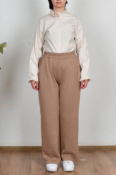 Allday BOB73037AL0 Vizon Kadın Yumuşak Dokulu Bol Paça Eşofman Altı