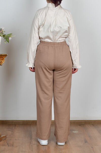 Allday BOB73037AL0 Vizon Kadın Yumuşak Dokulu Bol Paça Eşofman Altı