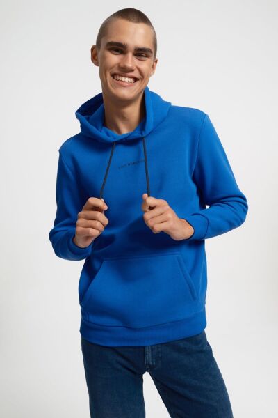 Loft 2034269 Mavi Kapüşonlu Erkek Sweat
