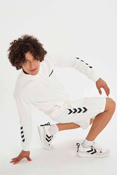Hummel 921133-9003 Erkek Beyaz Sweatshirt