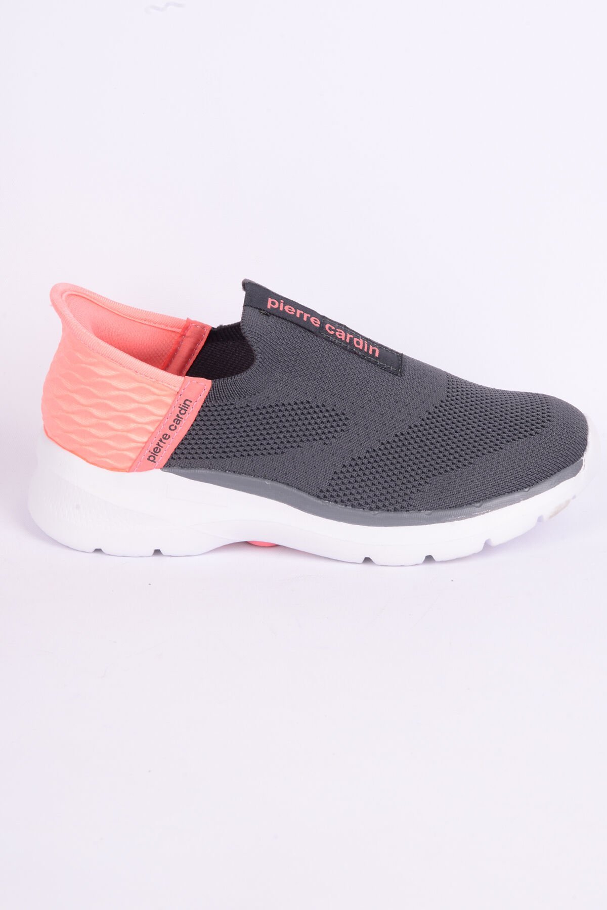 Pierre Cardin 10061 Fileli Rahat Taban Bağcıksız Esnek Hafif Yüksek Taban Rahat Füme-Somon Günlük Kadın Spor Ayakkabı