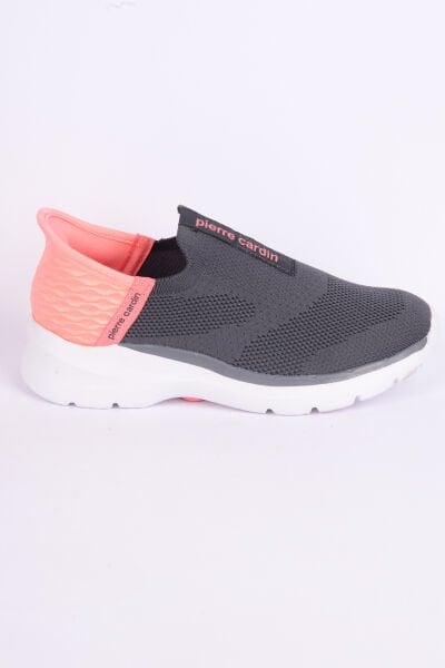 Pierre Cardin 10061 Fileli Rahat Taban Bağcıksız Esnek Hafif Yüksek Taban Rahat Füme-Somon Günlük Kadın Spor Ayakkabı
