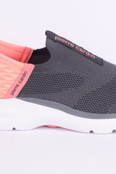 Pierre Cardin 10061 Fileli Rahat Taban Bağcıksız Esnek Hafif Yüksek Taban Rahat Füme-Somon Günlük Kadın Spor Ayakkabı