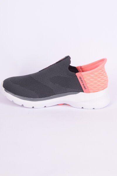 Pierre Cardin 10061 Fileli Rahat Taban Bağcıksız Esnek Hafif Yüksek Taban Rahat Füme-Somon Günlük Kadın Spor Ayakkabı