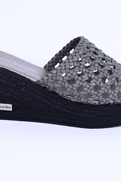 Pierre Cardin 3530 Hasır Rahat Taban Platin Günlük Kadın Terlik