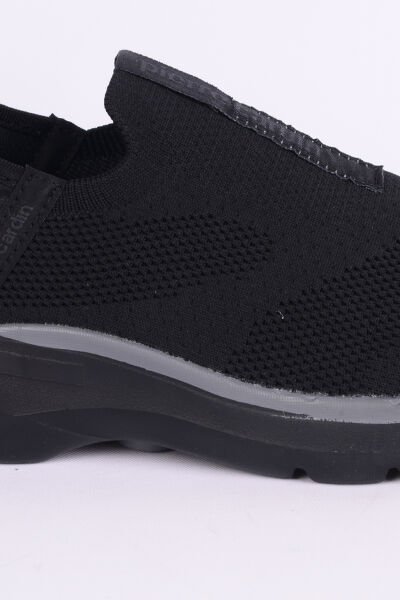 Pierre Cardin 10061 Fileli Rahat Taban Bağcıksız Esnek Hafif Yüksek Taban Rahat Siyah Günlük Kadın Spor Ayakkabı