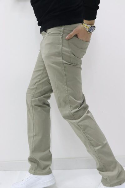Wrangler W12SEAXT7 Erkek Yeşil Texas Slim Keten Pantolon
