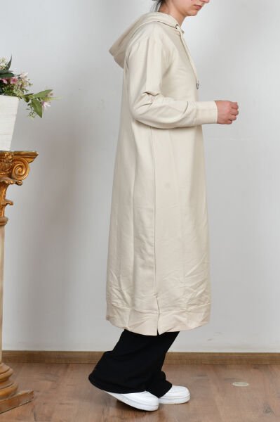 Allday B50083A0 Taş Kadın Kapüşonlu Rahat Tunik