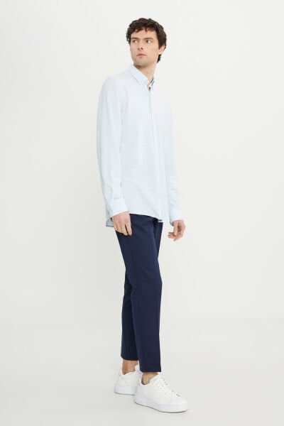 Altınyıldız ACE020252157 Mavi Erkek Slim Fit Klasik Gömlek