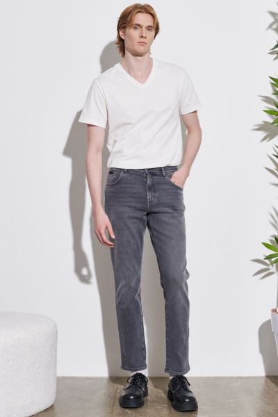 Wrangler W12S3051U Gri Erkek Texas Slim Kot Pantolon