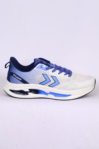 Hummel 900736-9109 HML FUTURE Şevron Detaylı Tekstil Üst Yüzey Rahat Taban Beyaz-Mavi  Erkek Spor Ayakkabı