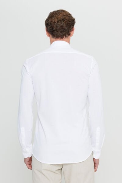 Altınyıldız ACE020252157 Beyaz Erkek Slim Fit Klasik Gömlek