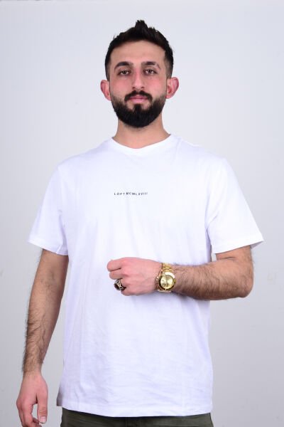 Loft 2036274 Beyaz Erkek Regular Fit Bisiklet Yaka %100 Pamuk Tşört