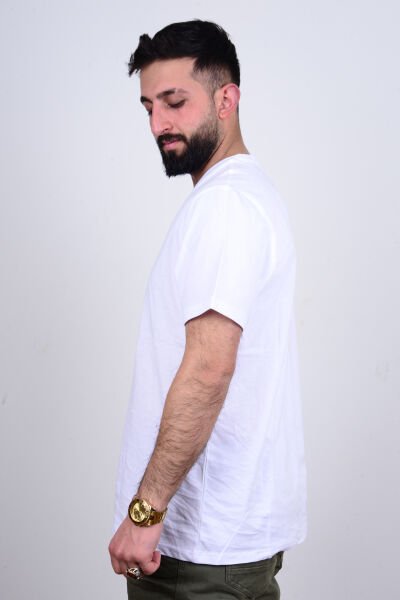 Loft 2036274 Beyaz Erkek Regular Fit Bisiklet Yaka %100 Pamuk Tşört