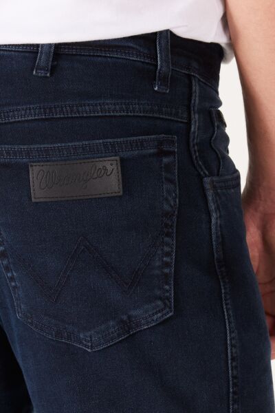 Wrangler W121LR278 Texas Slim Mavi Erkek Silim Geniş Paça Normal Bel Kot Pantalon