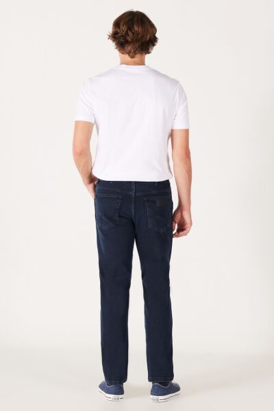 Wrangler W121LR278 Texas Slim Mavi Erkek Silim Geniş Paça Normal Bel Kot Pantalon