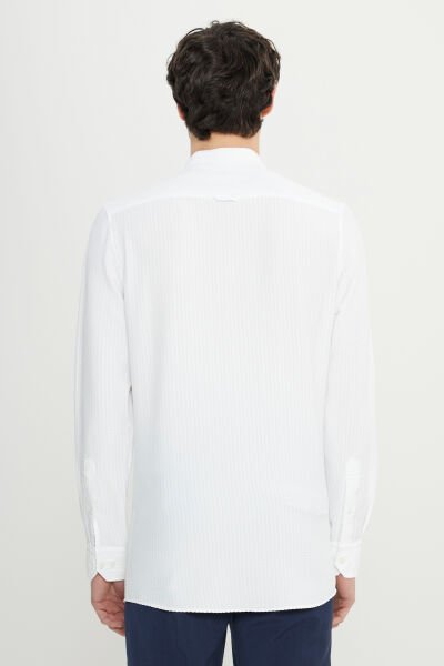 Altınyıldız ACE020252171 Beyaz Erkek Taılored Slim Fit Uzun Kol Gömlek