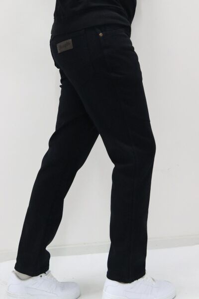 Wrangler W12S016100 Erkek Siyah Texas Slim Jean Pantolon