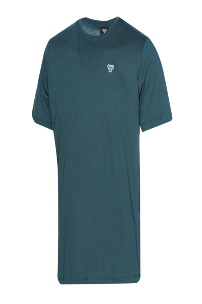 Hummel 911865-9815 T-IC ICO Yeşil Erkek Regular Kesim Bisiklet Yaka Göğüsten Logolu Tshirt