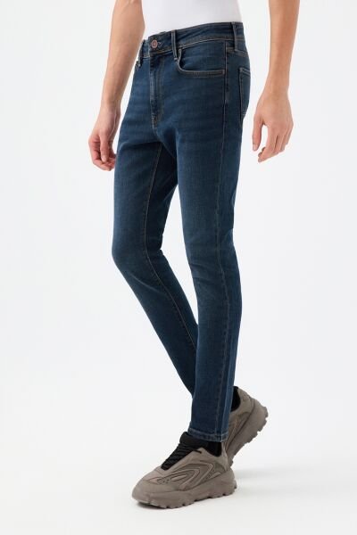 Loft LF2040553 Mavi Erkek Justin Skinny Fit Nefes Alan Esnek Kumaş Kot Pantolon