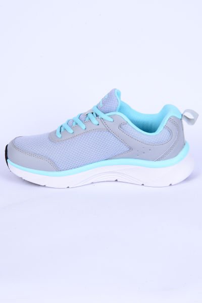 Hummel 900462-1100 Avila Fileli Şevron Detay Faylon Taban Esnek Hafif Yüksek Taban Gri-Turkuaz Günlük Unisex Spor Ayakkabı