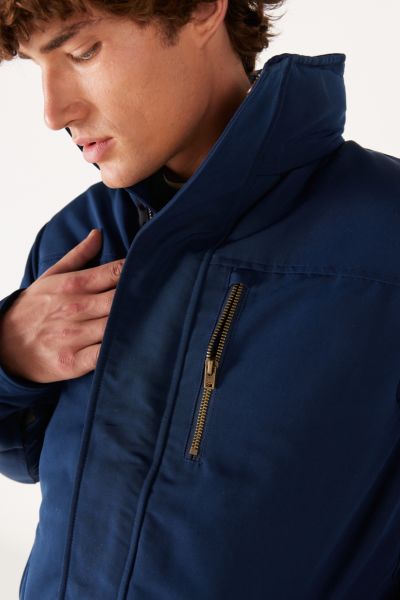 Wrangler W40BWW114 Lacivert  Erkek Yarı Balıkcı Boydan Fermuarlı ve Düğmeli Mont