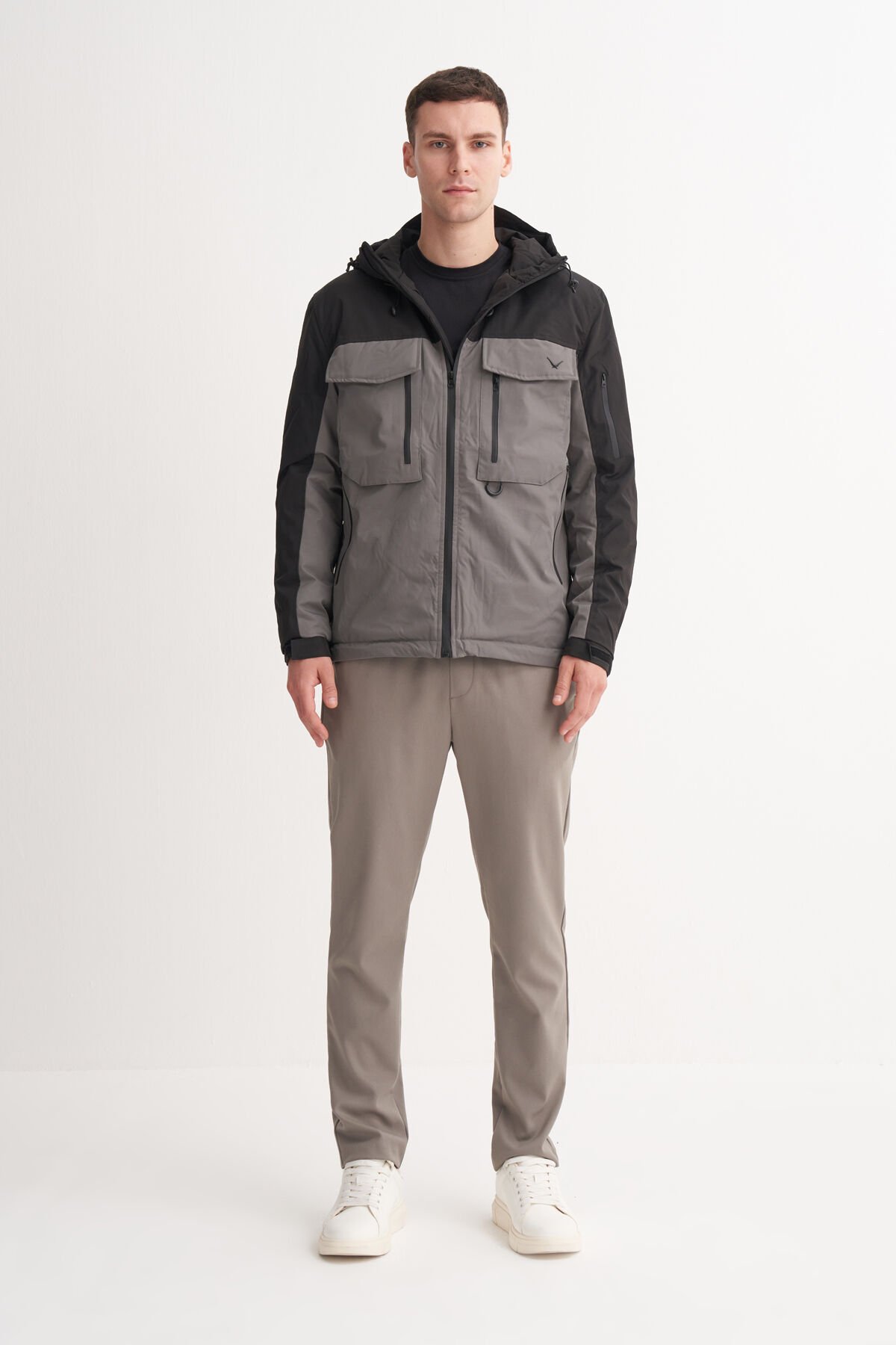 Cazador 13270 Siyah Erkek Çift Renkli Mikro Mont