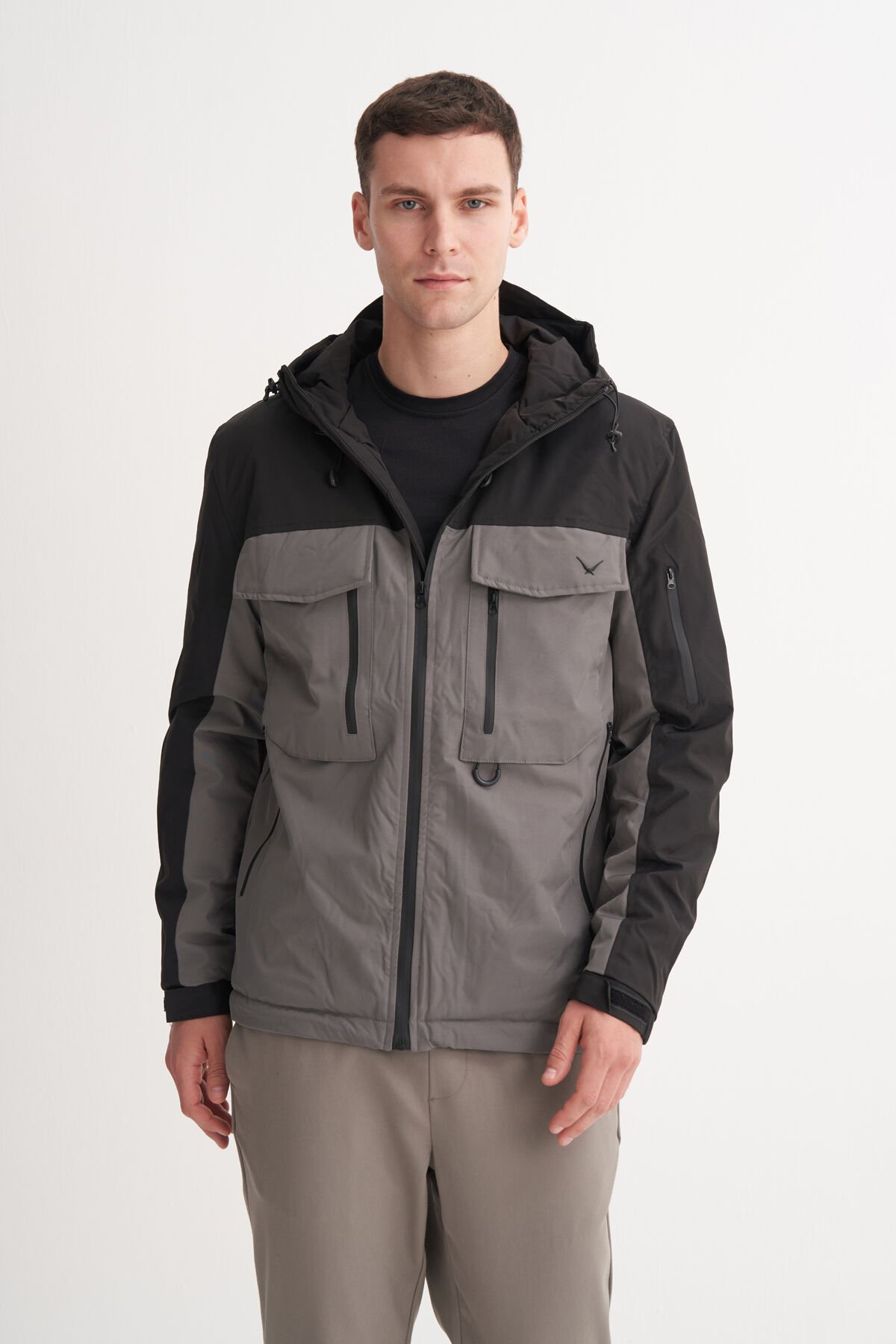 Cazador 13270 Siyah Erkek Çift Renkli Mikro Mont