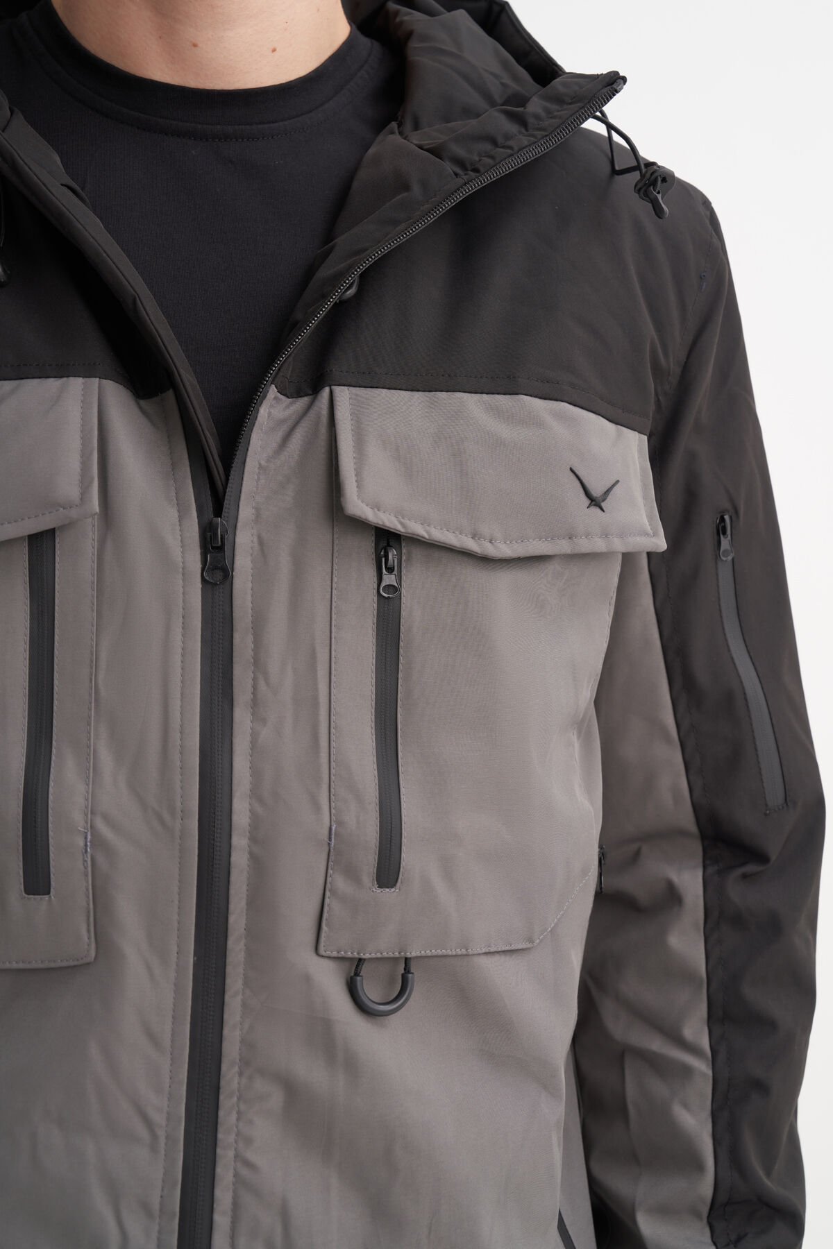 Cazador 13270 Siyah Erkek Çift Renkli Mikro Mont