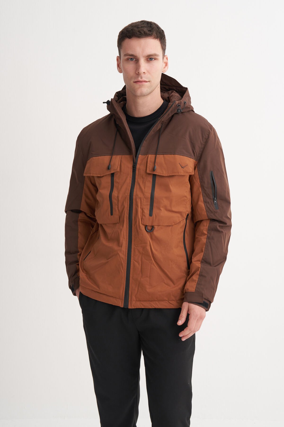 Cazador 13270 Kahve Erkek Çift Renkli Mikro Mont