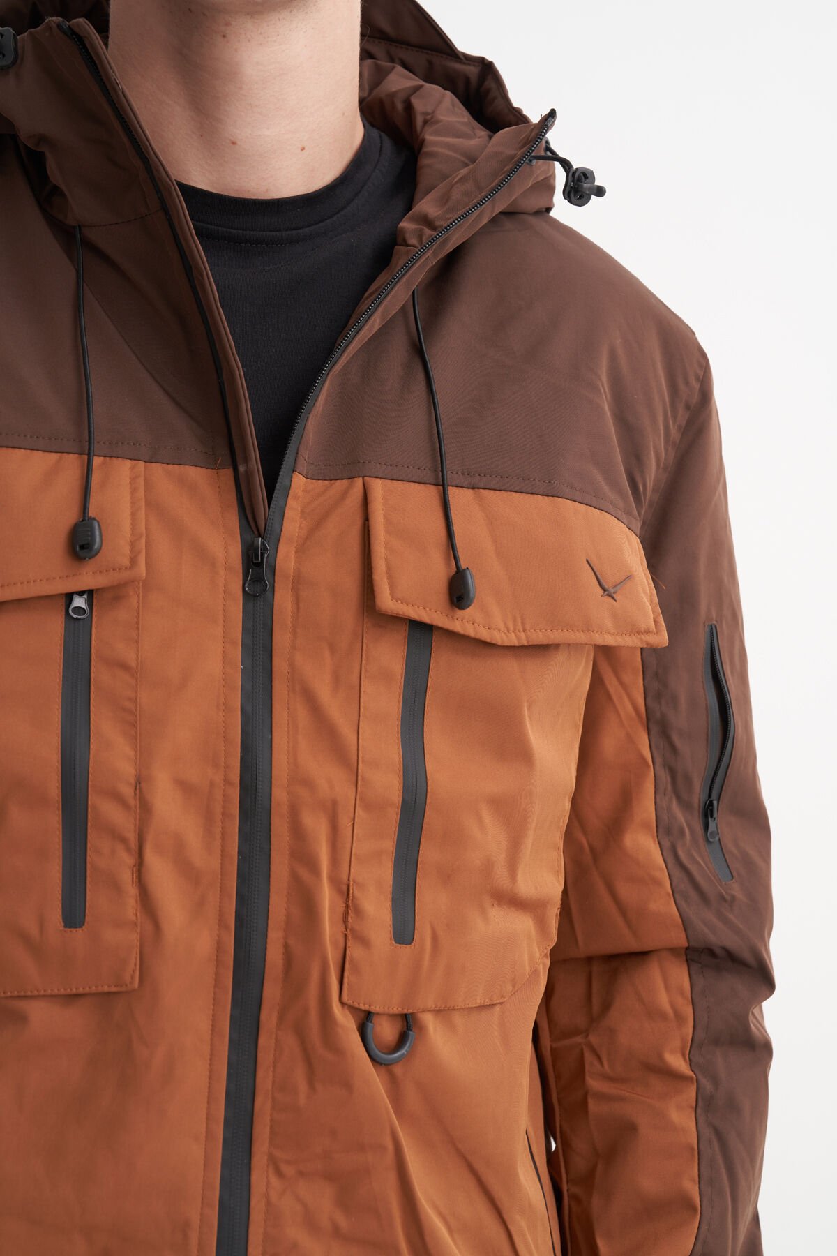 Cazador 13270 Kahve Erkek Çift Renkli Mikro Mont