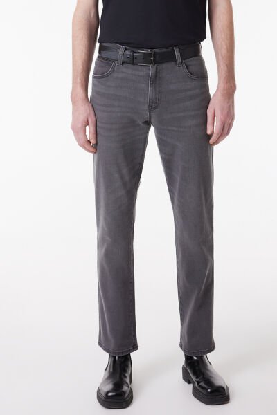 Wrangler W12SBY852 Gri Erkek Texas Slim Jean Kot Pantolon