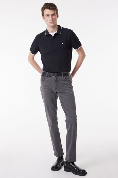Wrangler W12SBY852 Gri Erkek Texas Slim Jean Kot Pantolon