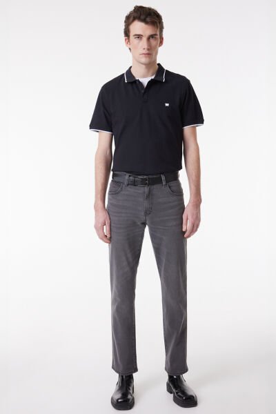 Wrangler W12SBY852 Gri Erkek Texas Slim Jean Kot Pantolon