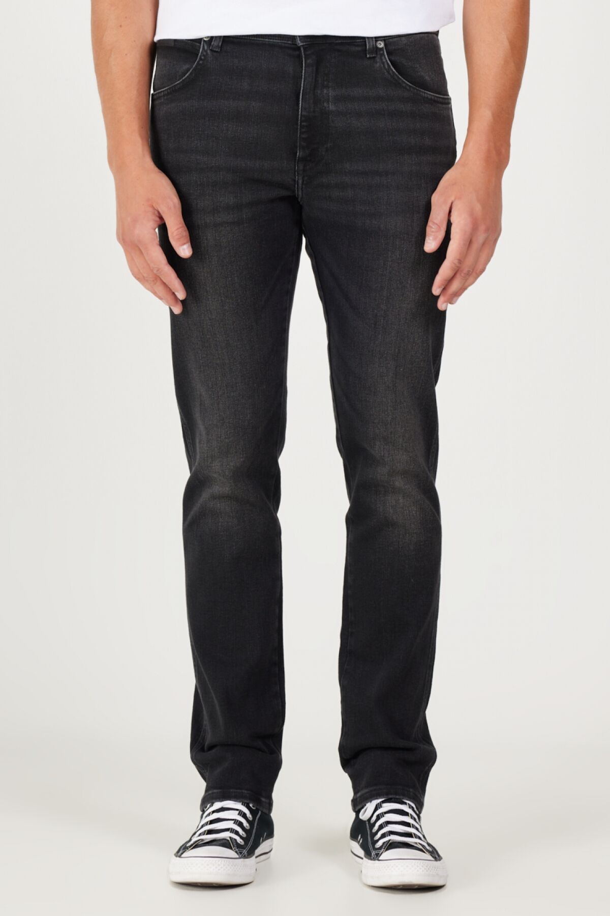 Wrangler W12S04958 Koyu Gri Erkek Texas Slim Jean Kot Pantolon