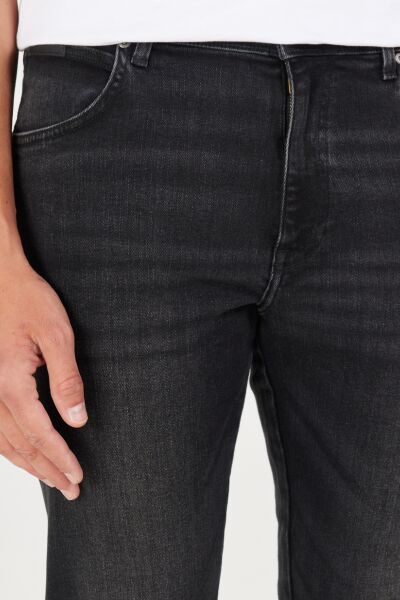 Wrangler W12S04958 Koyu Gri Erkek Texas Slim Jean Kot Pantolon