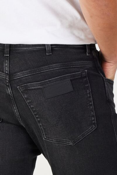 Wrangler W12S04958 Koyu Gri Erkek Texas Slim Jean Kot Pantolon