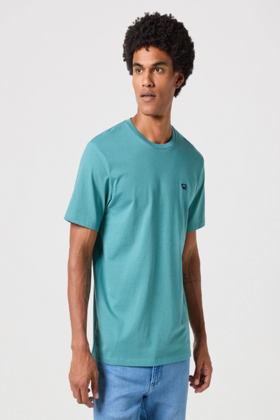 Wrangler W7NM203877W25 Yeşil Erkek Regular Fit Rahat Kesim Bisiklet Yaka Rahat Tşört