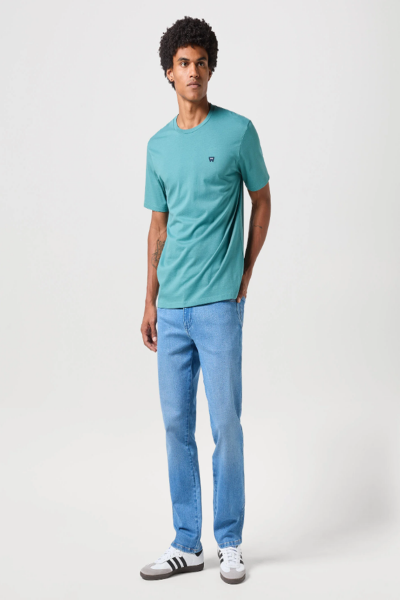 Wrangler W7NM203877W25 Yeşil Erkek Regular Fit Rahat Kesim Bisiklet Yaka Rahat Tşört