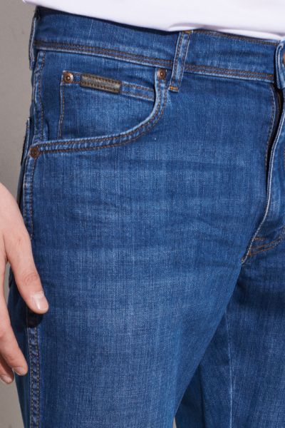 Wrangler W12T008408 Mavi Erkek Texas Regular Tapered Jean Kot Pantolon