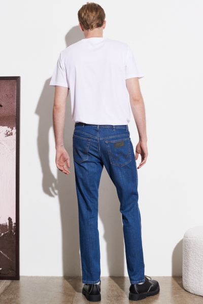 Wrangler W12T008408 Mavi Erkek Texas Regular Tapered Jean Kot Pantolon