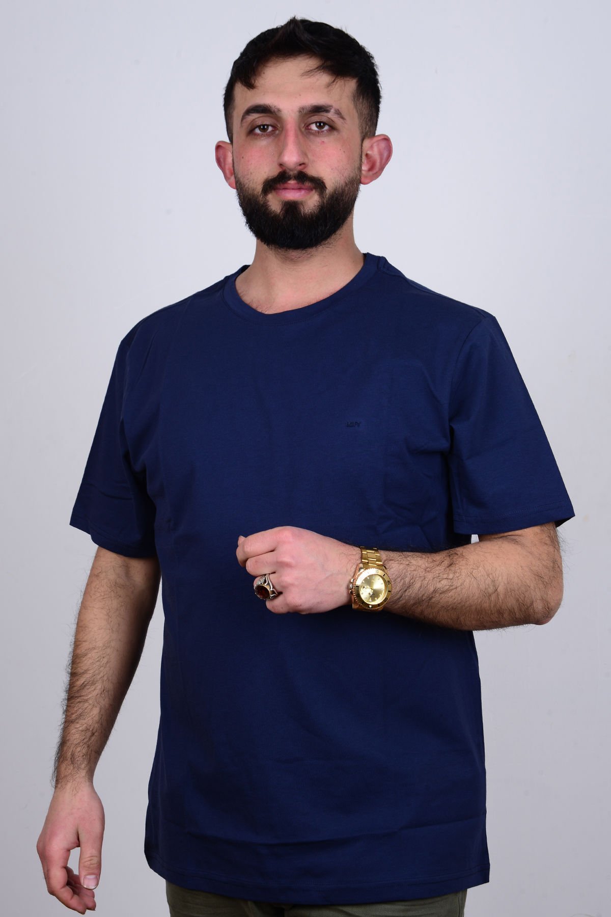 Loft 2034994 Lacivert Erkek Regular Fit Bisiklet Yaka %100 Pamuk Tşört