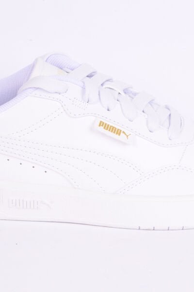 Puma 38937101 Court Ultra Lite Deri Rahat Taban Bağcıklı Rahat Hafif Esnek Beyaz Günlük Unisex Ayakkabı