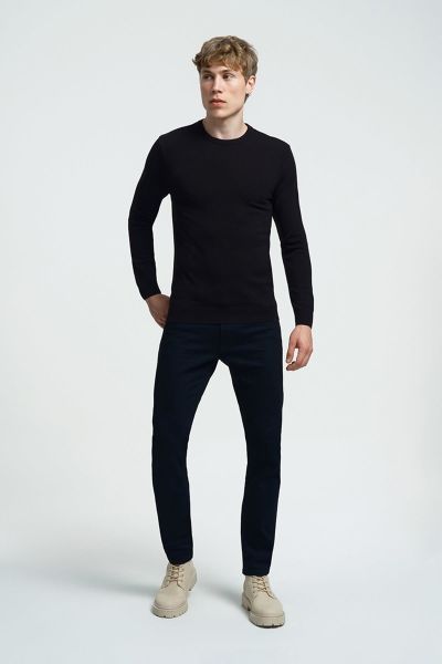 Loft 2030179 Siyah Regular Bisiklet Yaka Erkek Kazak