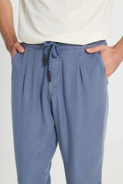 Wrangler W221266TF İndigo Erkek Beli Lastikli Chino Jogger Pantolon