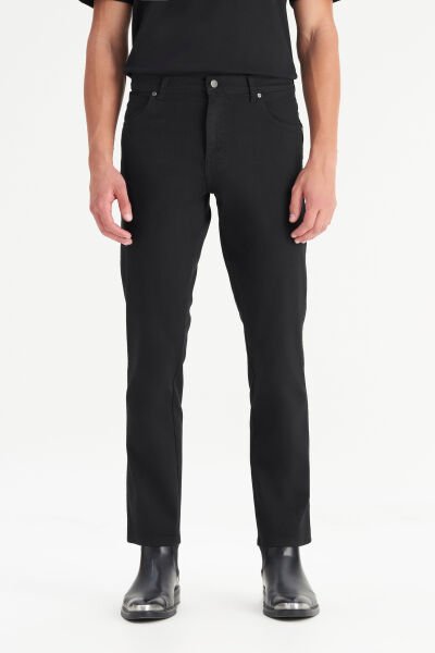 Wrangler W12S004001 Erkek Siyah Texas Slim  Kot Pantolon